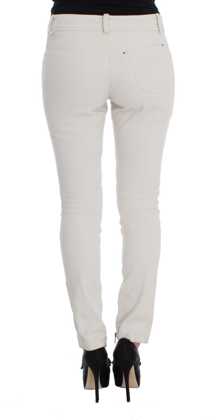 Ermanno Scervino Chic Beige Slim Fit Denim