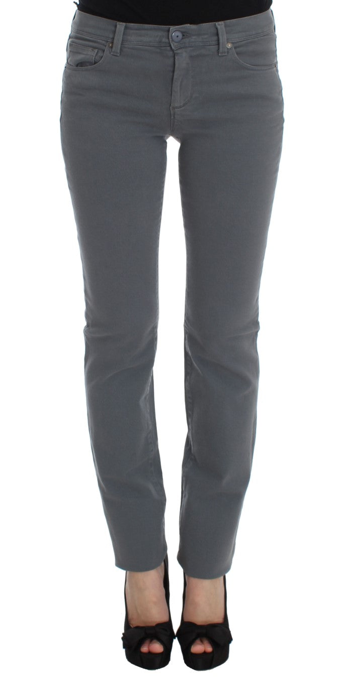 Ermanno Scervino Chic Gray Slim Fit Denim Temptation