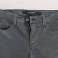 Ermanno Scervino Chic Gray Slim Fit Denim Temptation