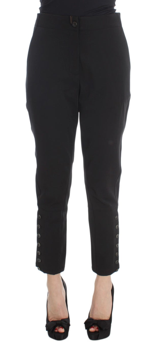 Ermanno Scervino Elegant Cropped Capri Pants in Black