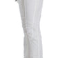 Ermanno Scervino Chic White Nylon Cargo Pants by Italian Designer