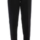 Ermanno Scervino Chic Black Wide Leg Silk Blend Jeans