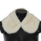 Dolce & Gabbana Elegant White Mink Fur Shoulder Wrap Scarf