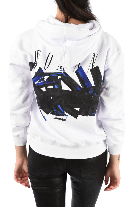 Off-White Graphic Print Cotton Hooded Sweatshirt