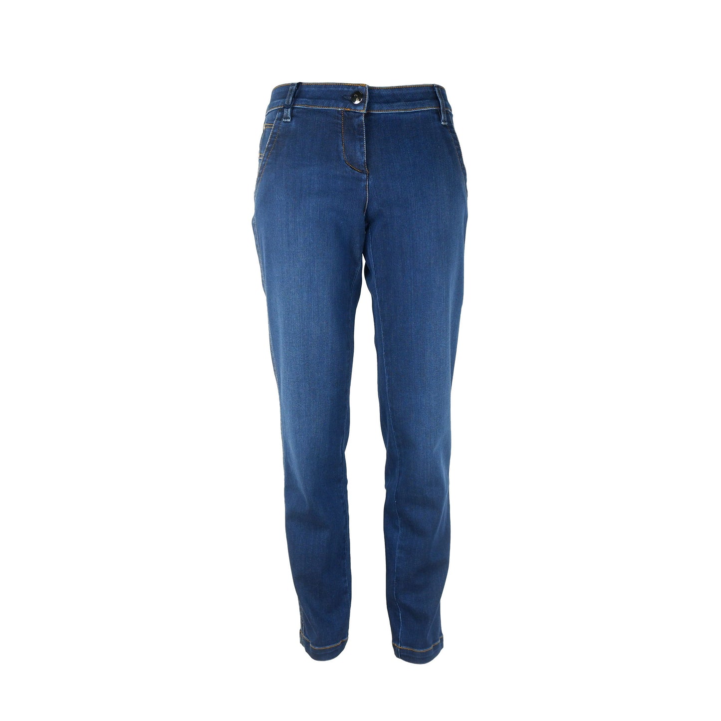 Jacob Cohen Elegant Dark Blue Chloe Jeans with Pony Skin Patch