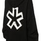 Comme Des Fuckdown Black Cotton Hooded Sweatshirt with Bold Prints