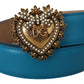 Dolce & Gabbana Elegant Devotion Heart Buckle Leather Belt