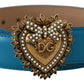 Dolce & Gabbana Elegant Devotion Heart Buckle Leather Belt