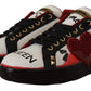 Dolce & Gabbana Chic Royal Love Crystal Leather Sneakers