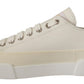 Dolce & Gabbana Elegant Gold Logo Leather Sneakers