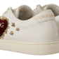 Dolce & Gabbana Studded Heart Leather Sneakers - Pure Elegance