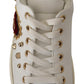 Dolce & Gabbana Studded Heart Leather Sneakers - Pure Elegance