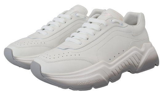 Dolce & Gabbana Chic Daymaster Leather Sneakers - Elegant White