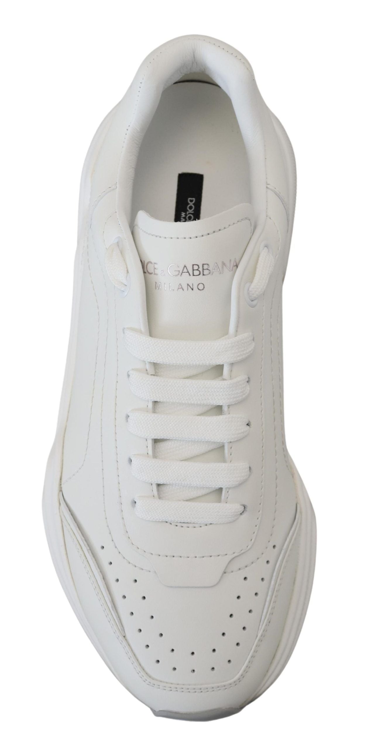 Dolce & Gabbana Chic Daymaster Leather Sneakers - Elegant White