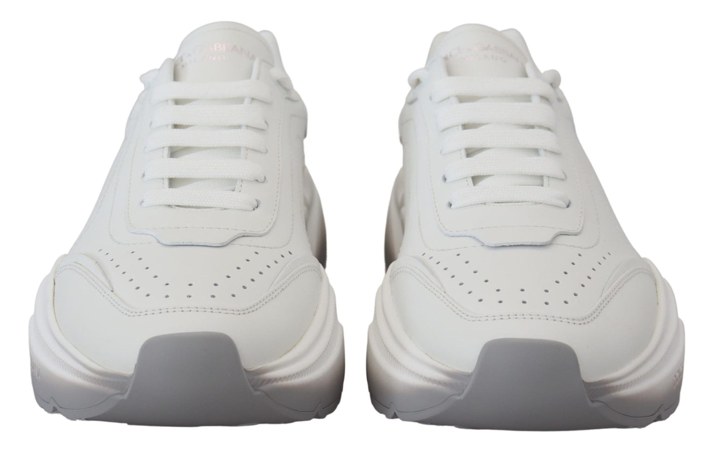 Dolce & Gabbana Chic Daymaster Leather Sneakers - Elegant White