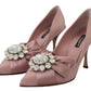 Dolce & Gabbana Crystal-Embellished Silk Bow Pumps