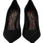 Dolce & Gabbana Elegant Black Suede Stiletto Pumps