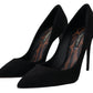 Dolce & Gabbana Elegant Black Suede Stiletto Pumps