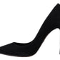 Dolce & Gabbana Elegant Black Suede Stiletto Pumps