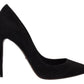 Dolce & Gabbana Elegant Black Suede Stiletto Pumps