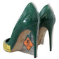 Dolce & Gabbana Emerald Elegance Leather Heels Pumps