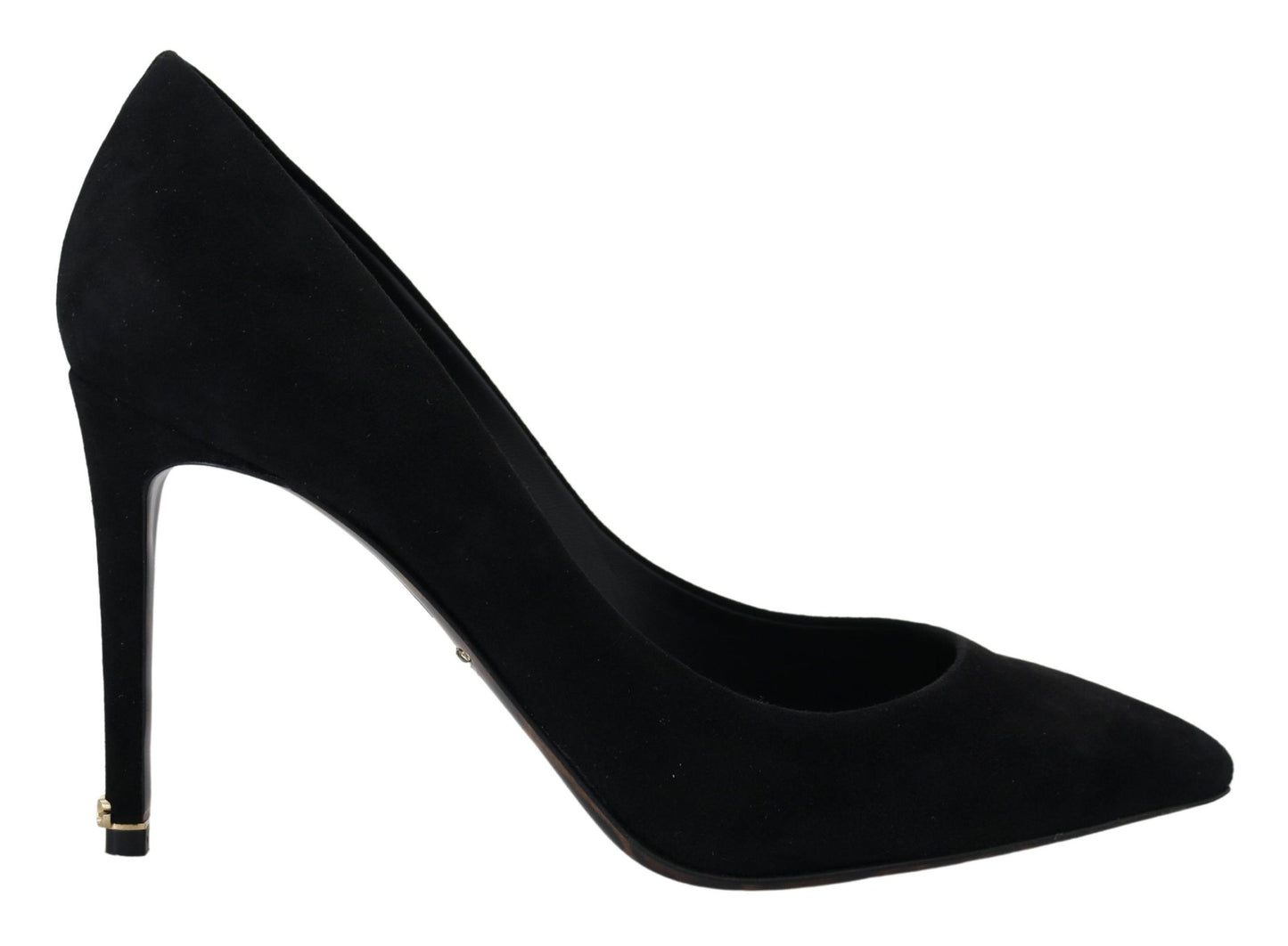 Dolce & Gabbana Elegant Black Suede Stiletto Heels Pumps