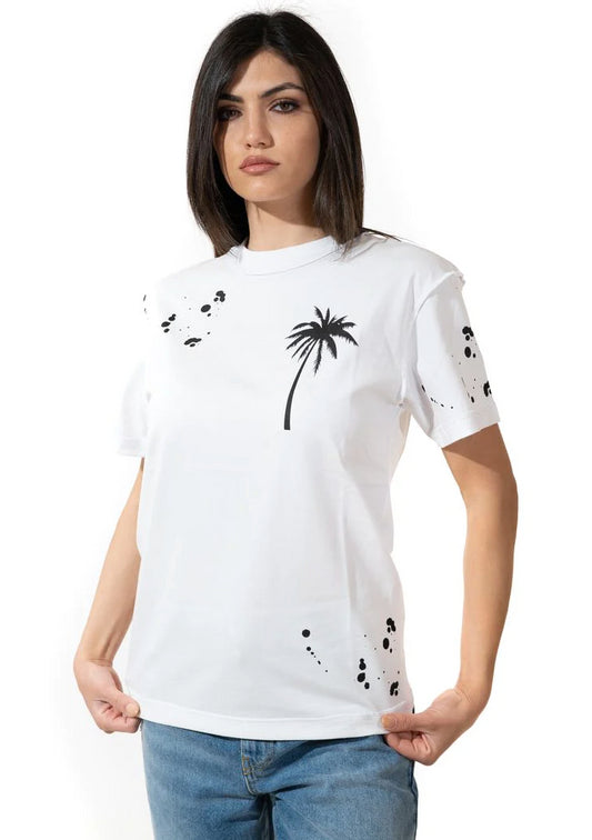 Comme Des Fuckdown Inverted Seam Cotton Tee with Palm Logo