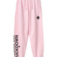 Comme Des Fuckdown Chic Pink Cotton Sweatpants with Unique Print