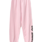 Comme Des Fuckdown Chic Pink Cotton Sweatpants with Unique Print