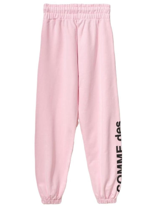 Comme Des Fuckdown Chic Pink Cotton Sweatpants with Unique Print