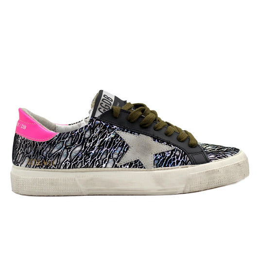 Golden Goose Chic Calfskin Low Sneakers with Suede Star