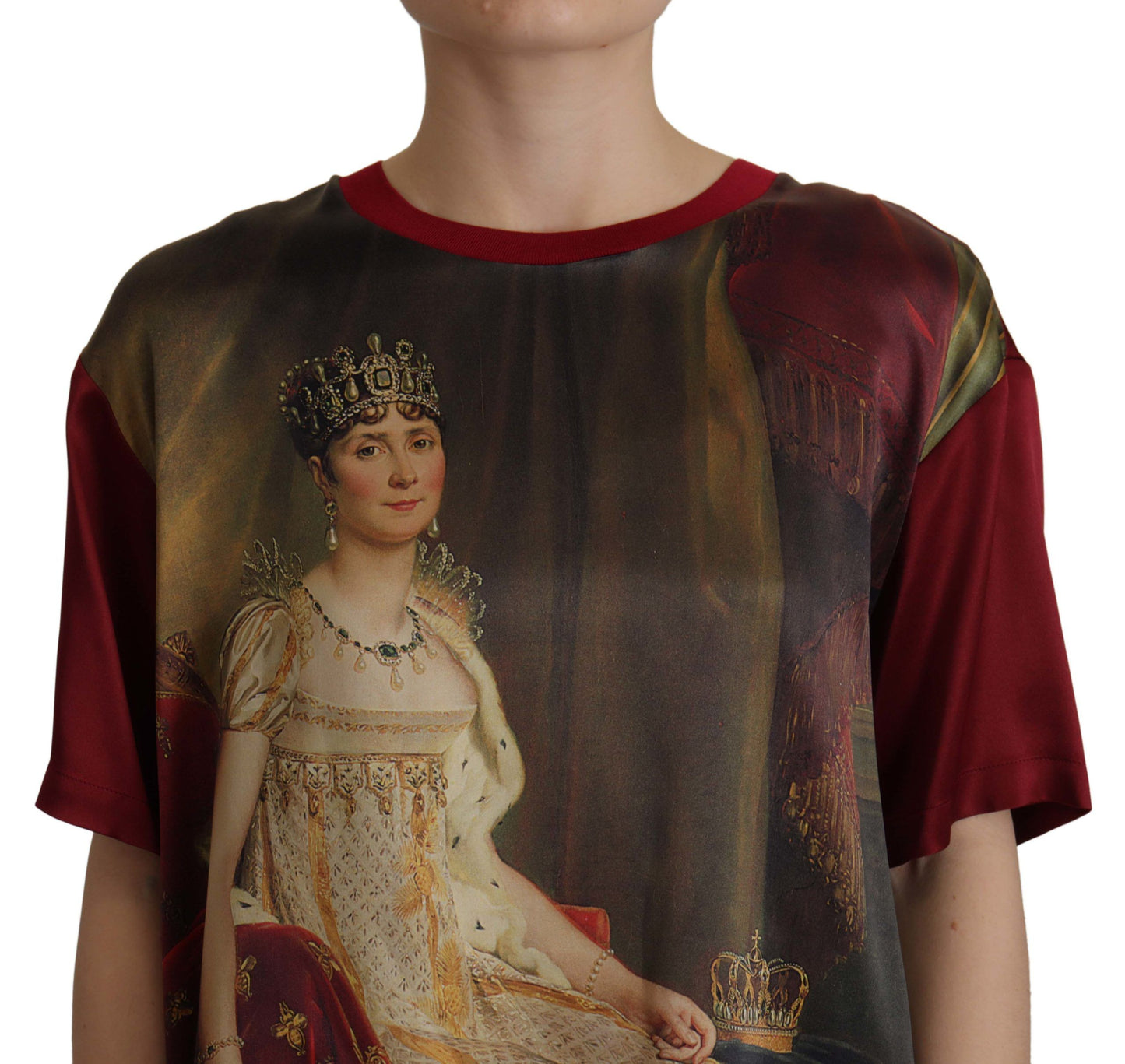 Dolce & Gabbana Silk Josephine Bonaparte Print Blouse