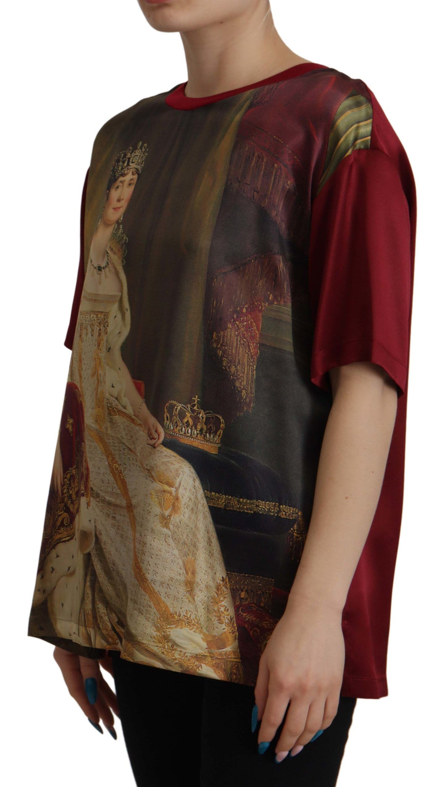 Dolce & Gabbana Silk Josephine Bonaparte Print Blouse