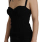 Dolce & Gabbana Sleek Black Mesh Sleeveless Corset Top