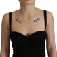 Dolce & Gabbana Sleek Black Mesh Sleeveless Corset Top