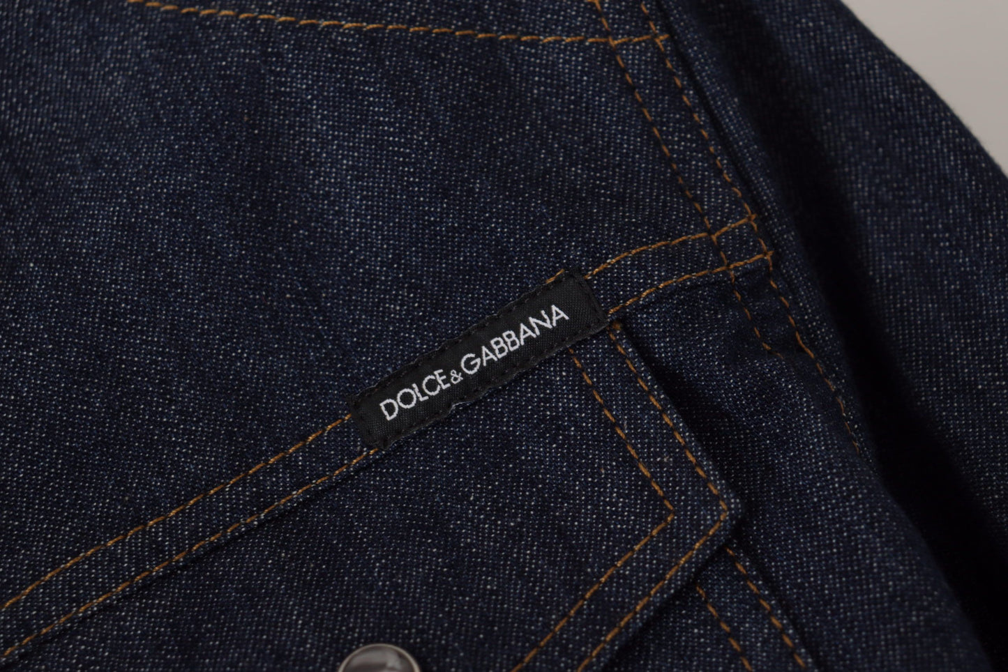 Dolce & Gabbana Elegant Blue Cotton Denim Shirt