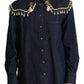 Dolce & Gabbana Chic Pearl Embellished Denim Shirt