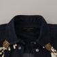 Dolce & Gabbana Chic Pearl Embellished Denim Shirt