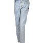 Saint Laurent Women's Blue Cotton Snow Wash Denim Jeans