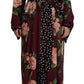 Dolce & Gabbana Elegant Bordeaux Silk Kaftan Robe