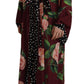 Dolce & Gabbana Elegant Bordeaux Silk Kaftan Robe