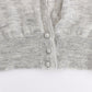 Ermanno Scervino Chic Cropped Gray Alpaca-Wool Blend Sweater