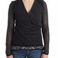 Ermanno Scervino Chic Gray Deep V-Neck Wool Blend Sweater