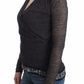 Ermanno Scervino Chic Gray Deep V-Neck Wool Blend Sweater