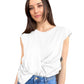 Imperfect Elegant Sleeveless Knot-Front Top