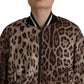 Dolce & Gabbana Elegant Leopard Bomber Jacket