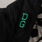 Dolce & Gabbana Elegant Black Puffer Jacket with Knit Logo Details