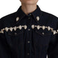 Dolce & Gabbana Elegant Crystal-Embellished Denim Jacket