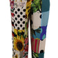 Dolce & Gabbana Exquisite Multicolor High Waist Silk Pants