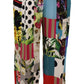 Dolce & Gabbana Exquisite Multicolor High Waist Silk Pants